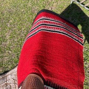 Red and Black Striped Blanket